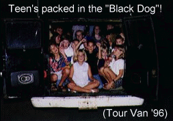 Teen fans in van